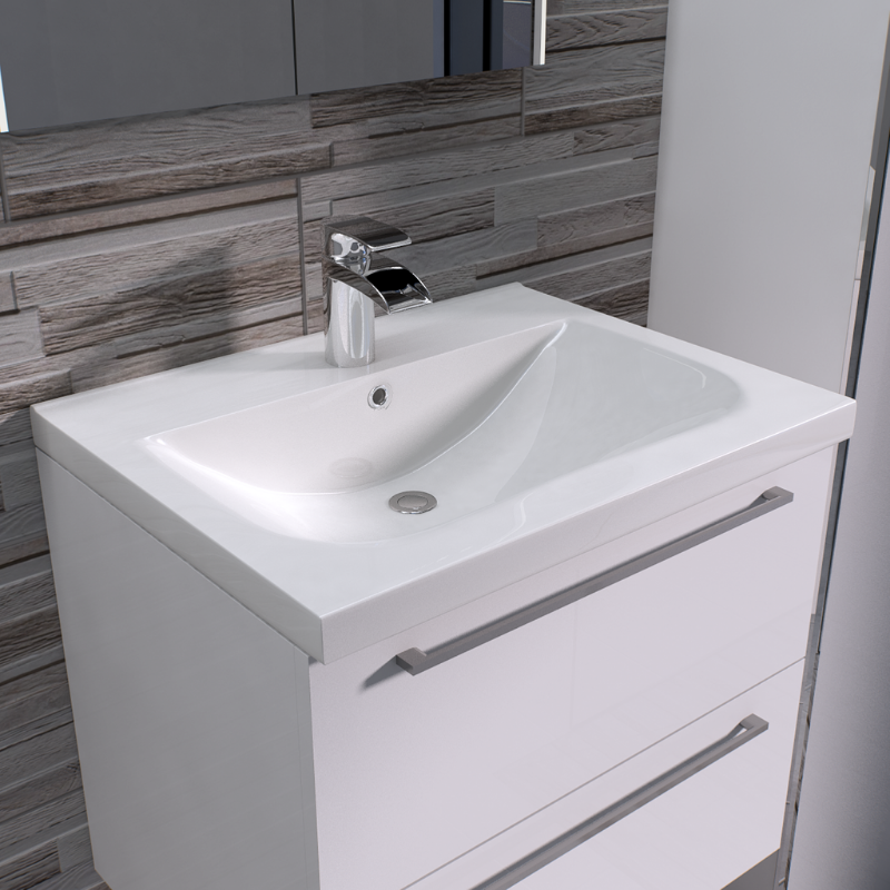 Napoli Gloss White Vanity Unit