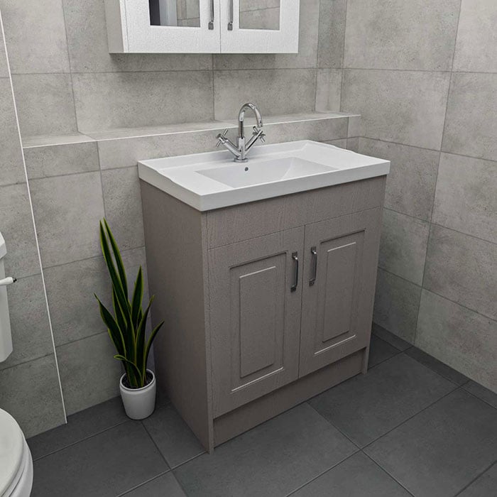 Windsor Stone Grey Basin Vanity Unit- Wholesale Domestic Bathrooms 