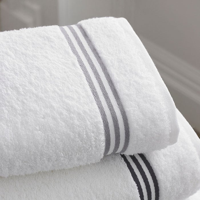 Hotel style bathroom- white towels