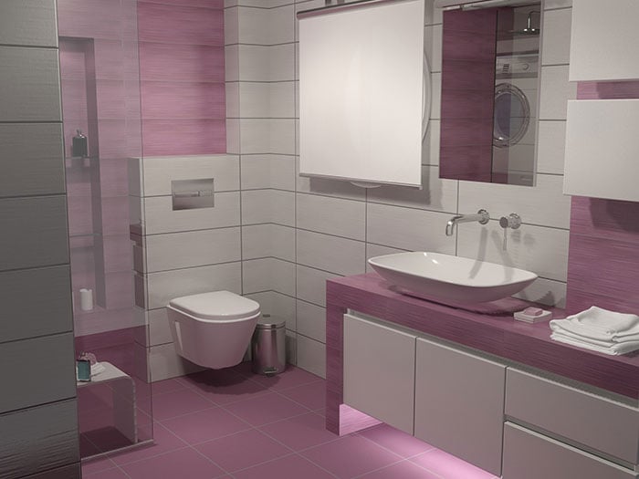 Purple Bathroom Tiles