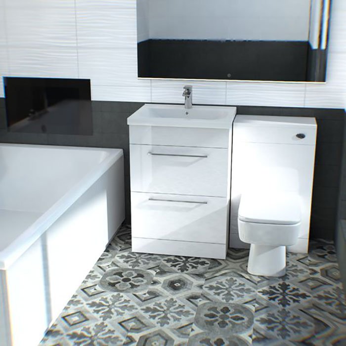 Grey Patterned Floor Tiles