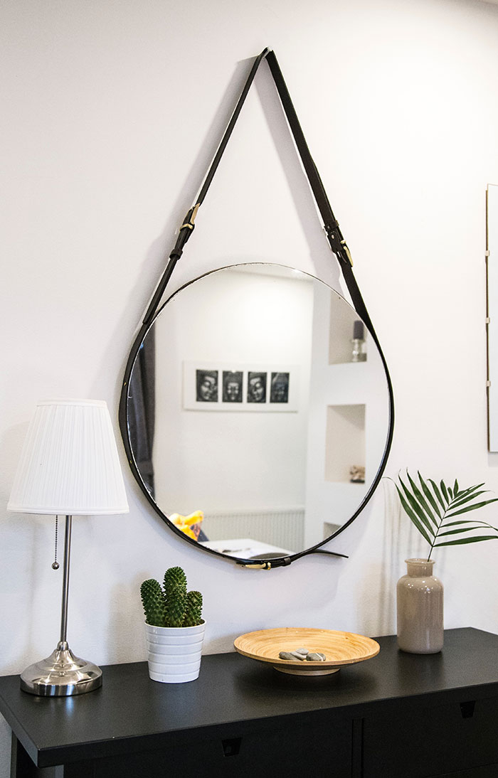 Scandi Round Hanging Mirror