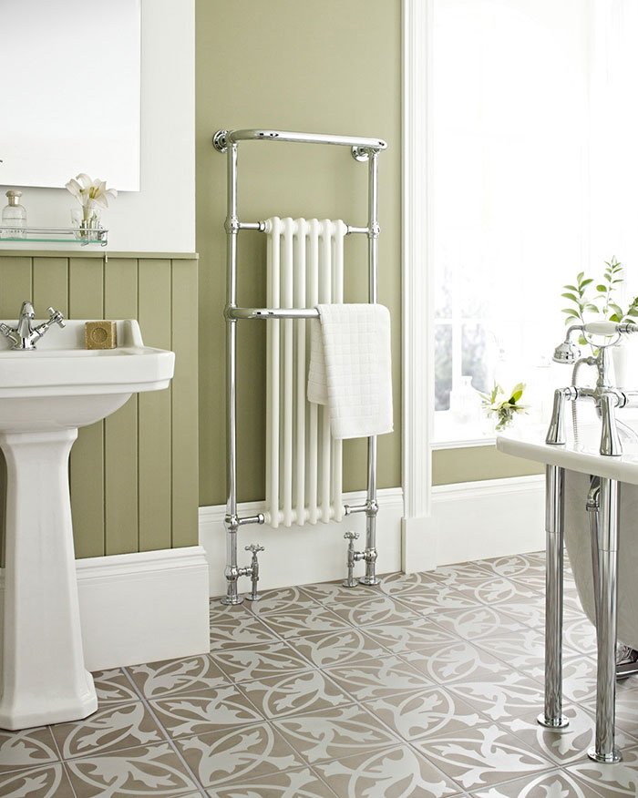 Victorian inspired bathroom- traditional radiator in period bathroom