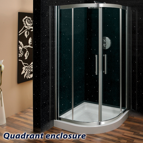 Quadrant shower enclosure
