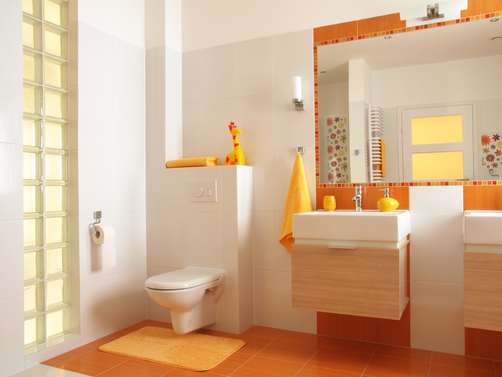 Orange Bathroom