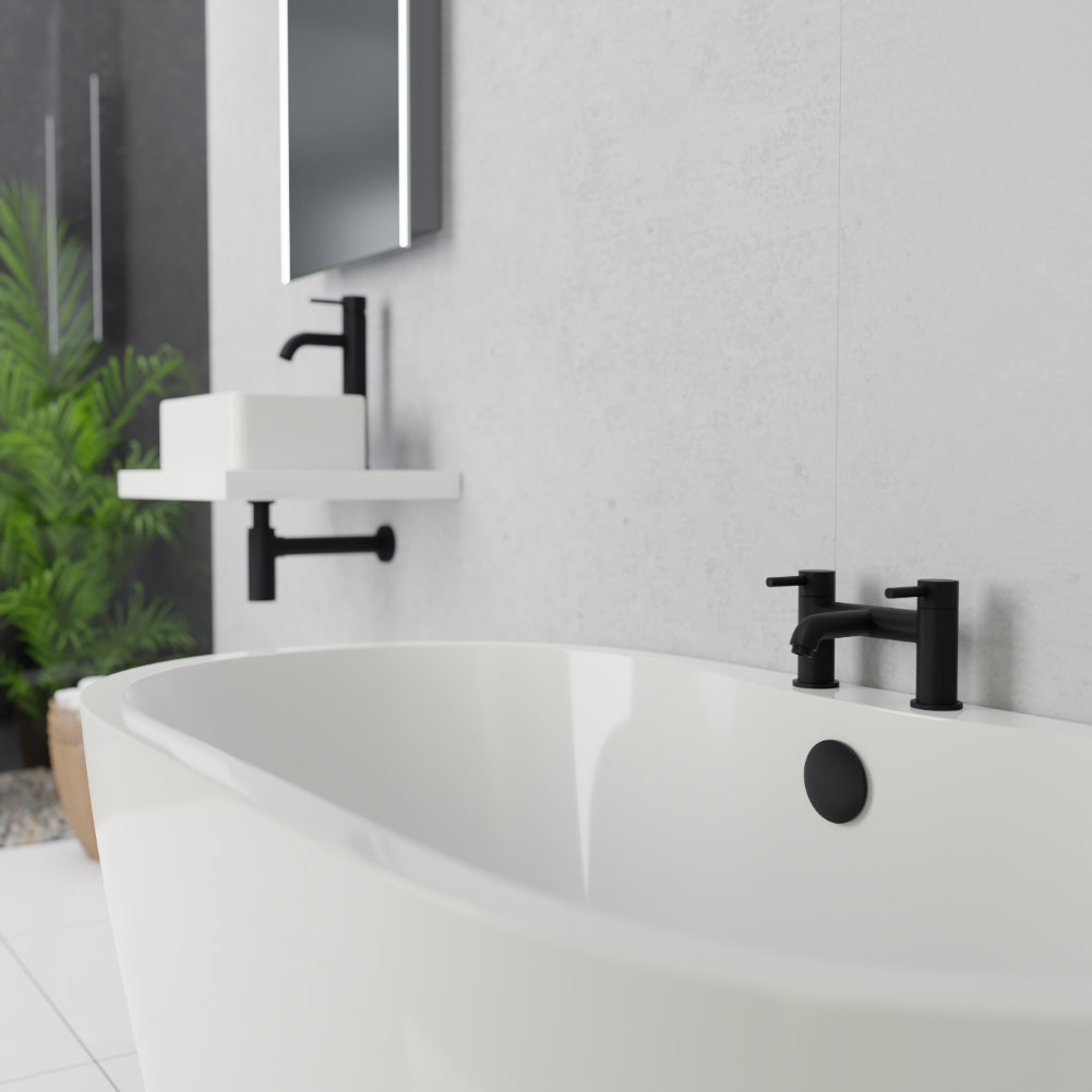 Modern Black Bath Mixer Taps 