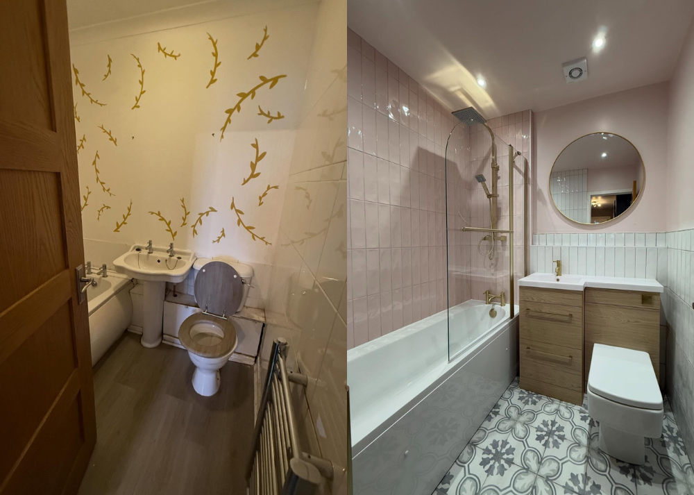 bathroom renovation before and after