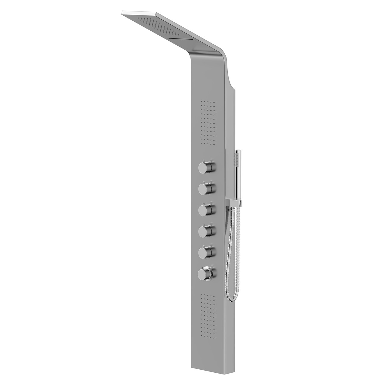 Capella Slim Matt Stainless Steel Thermostatic Shower Panel