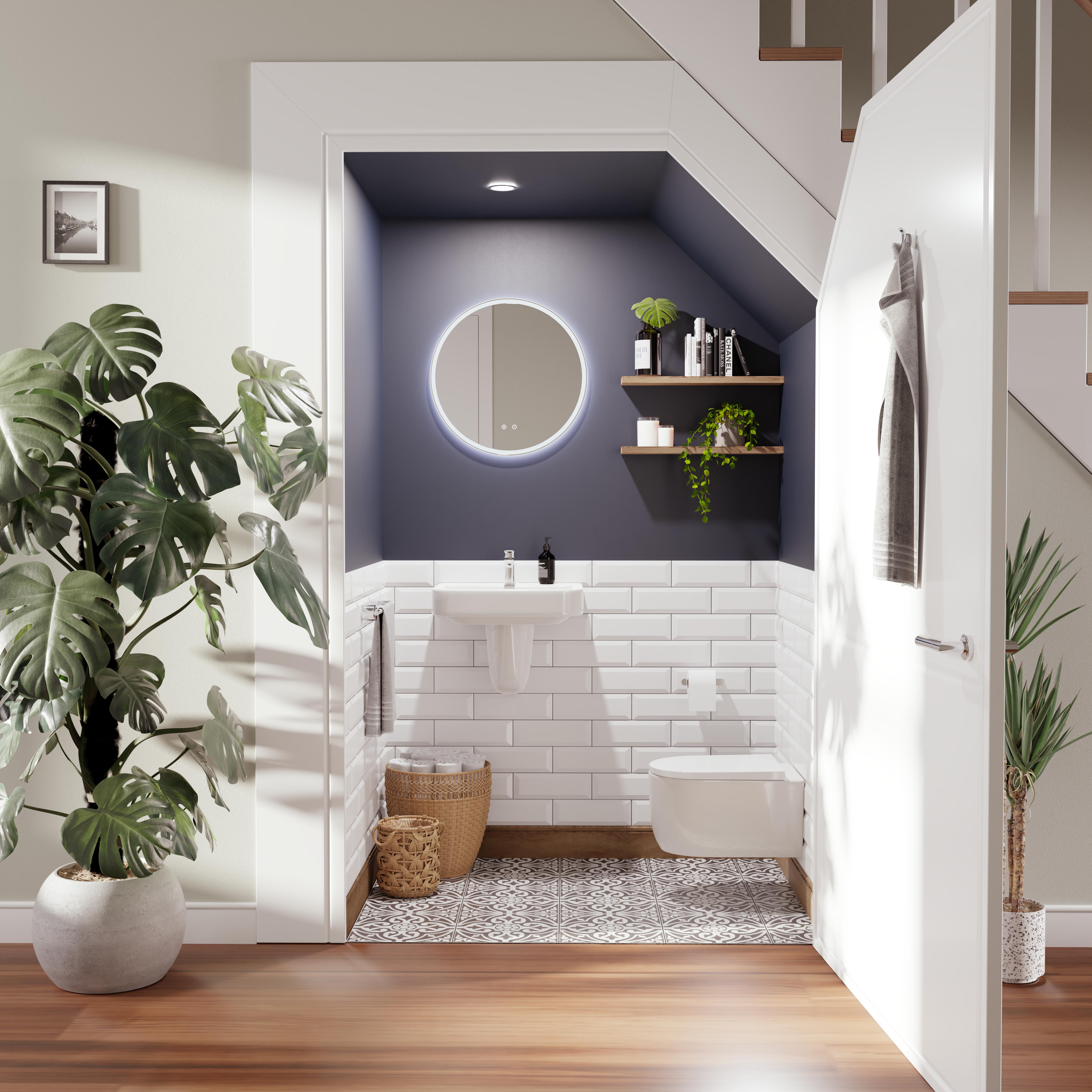 Cloakroom bathroom under the stairs 