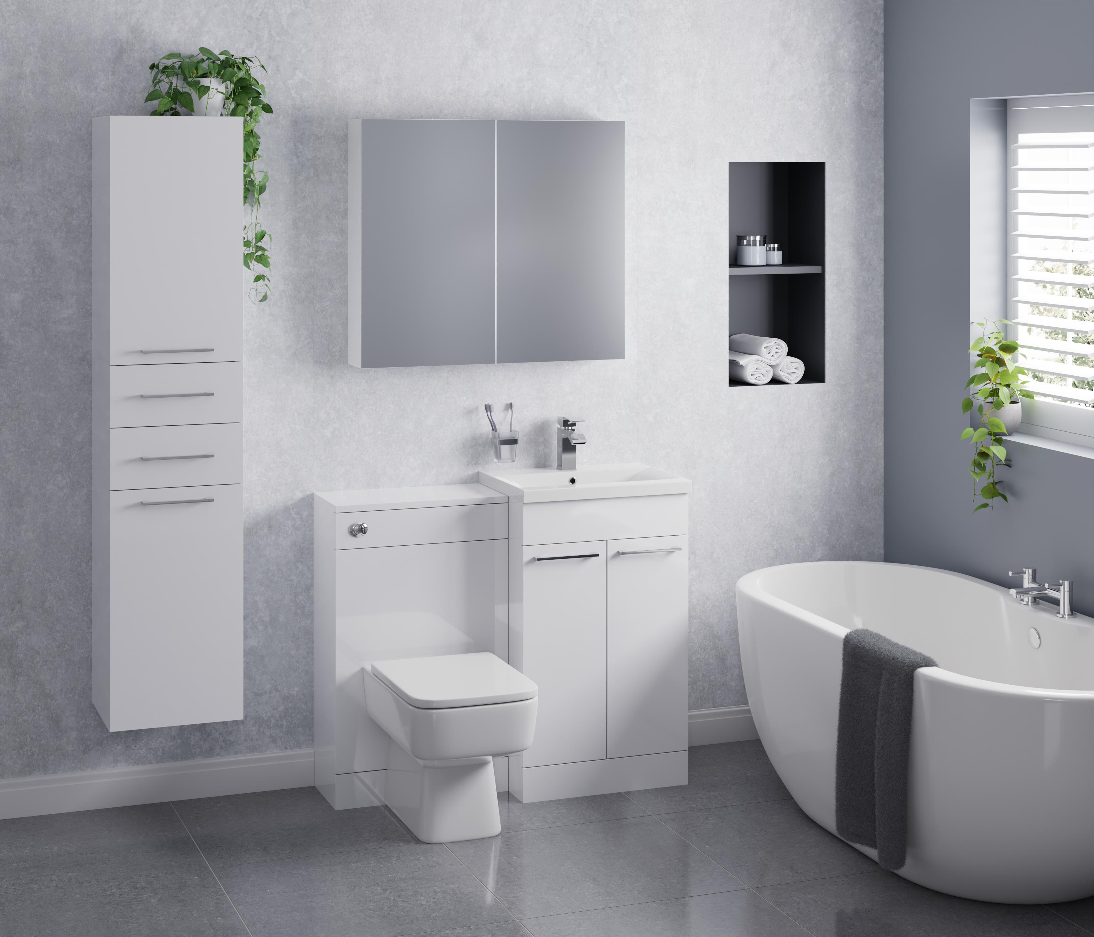 All white bathroom