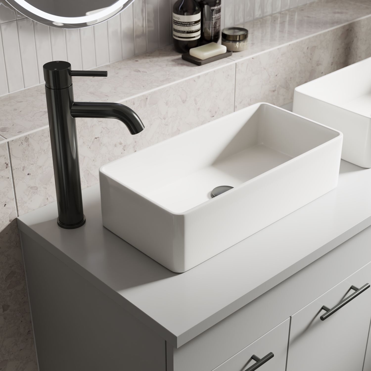 gunmetal high rise tap