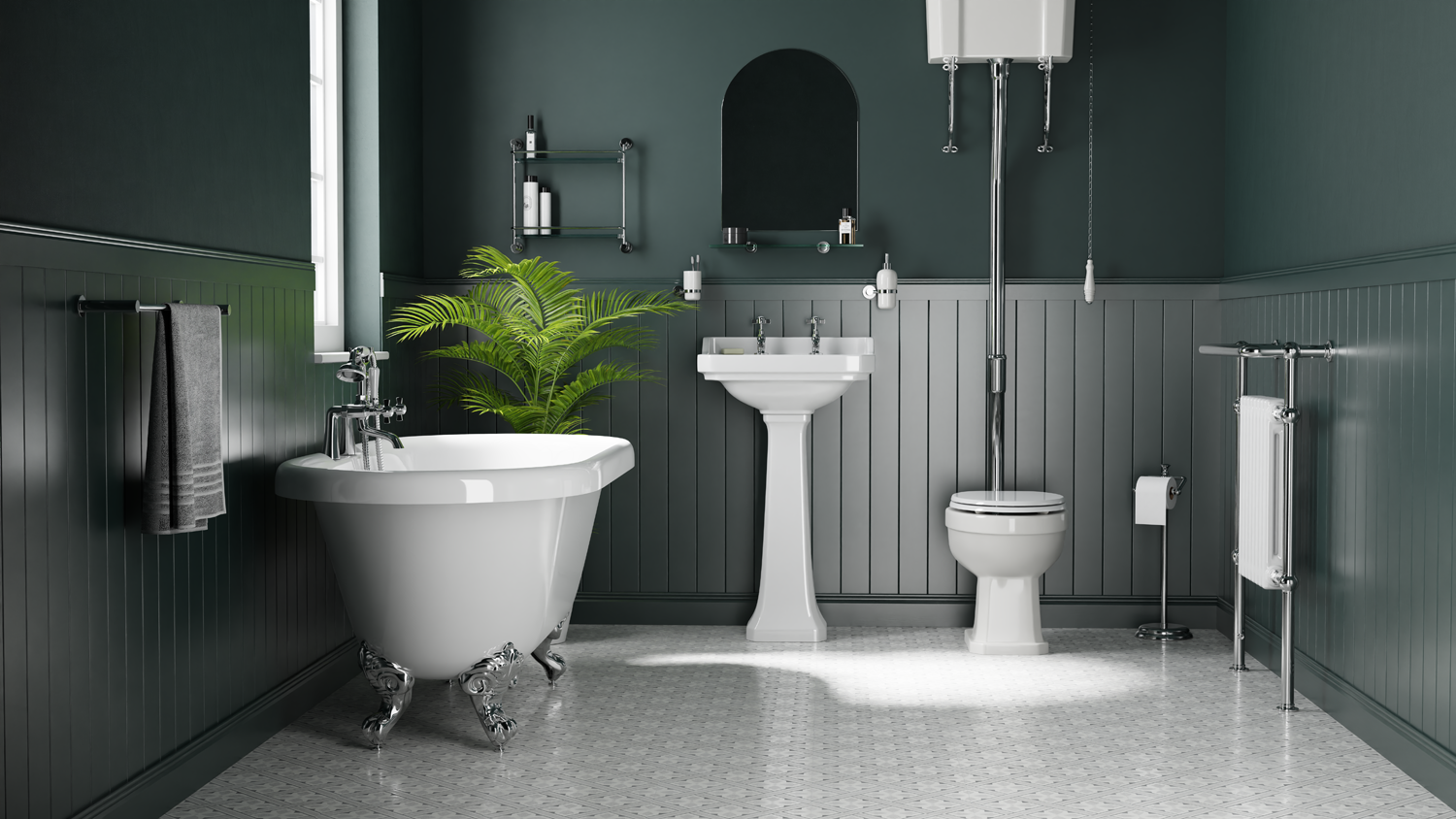 How to create a victorian-inspired bathroom- traditional design close coupled toilet