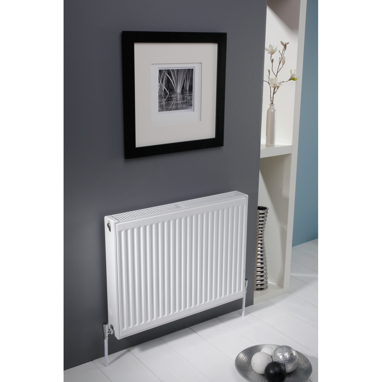 Classic white convector radiator