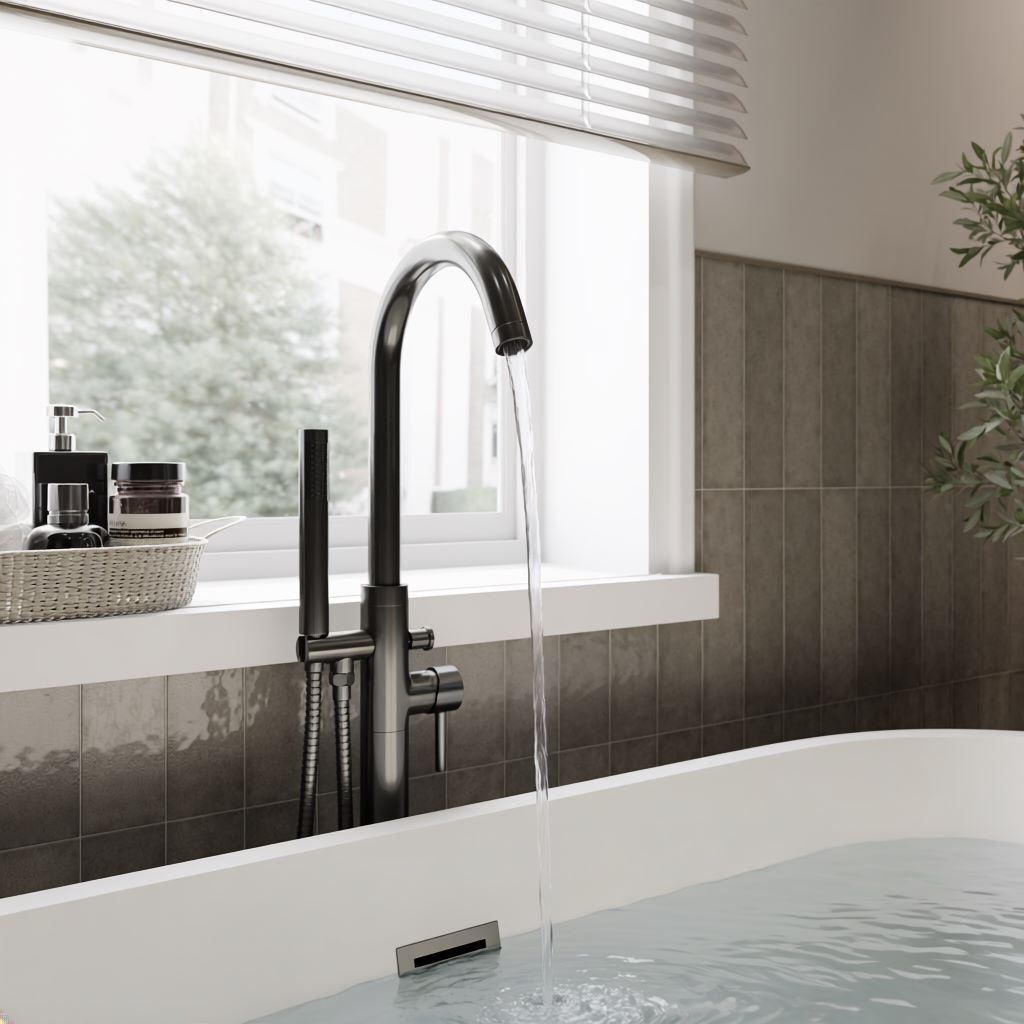 running water filling bath
