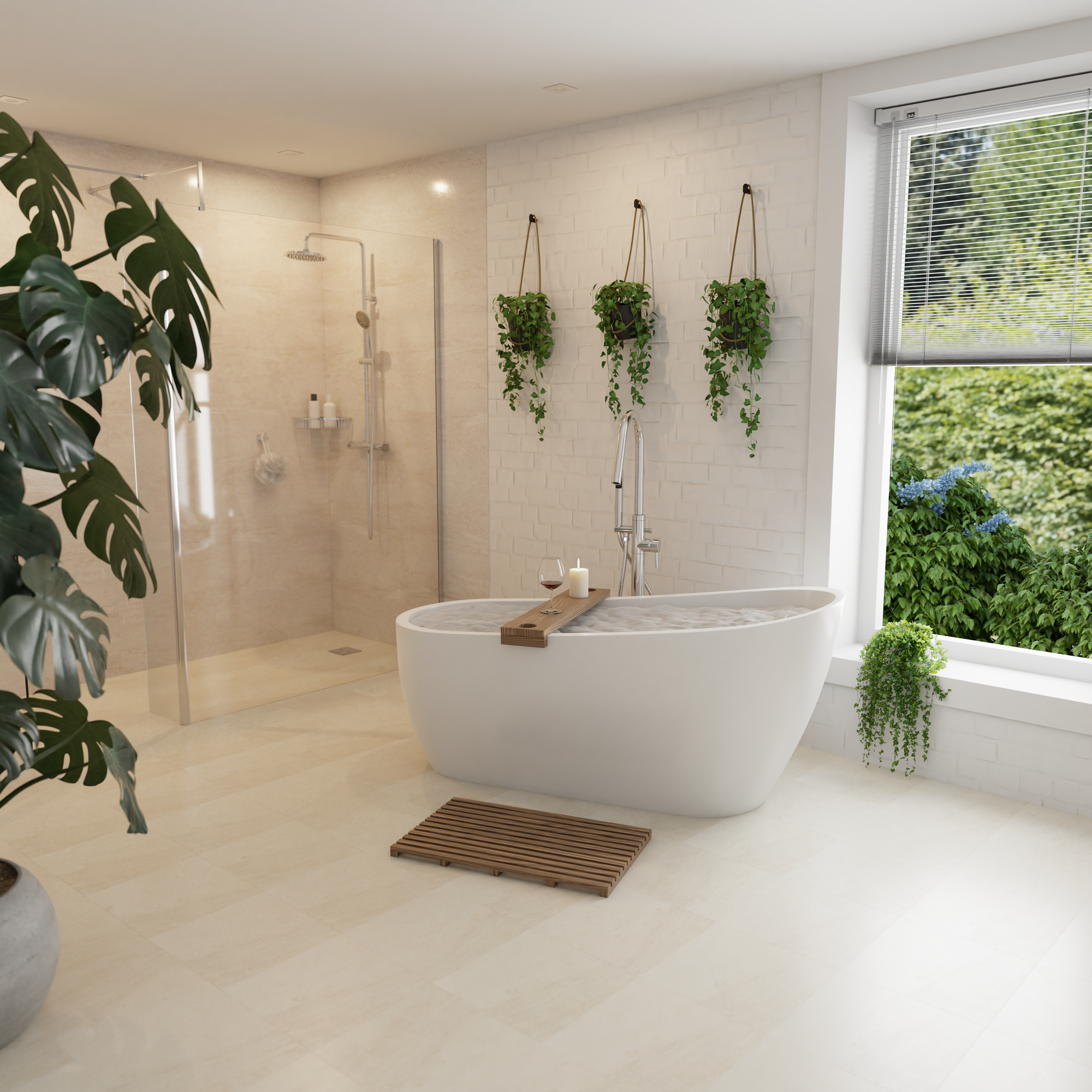 SPA Bathroom with Neutral Tones